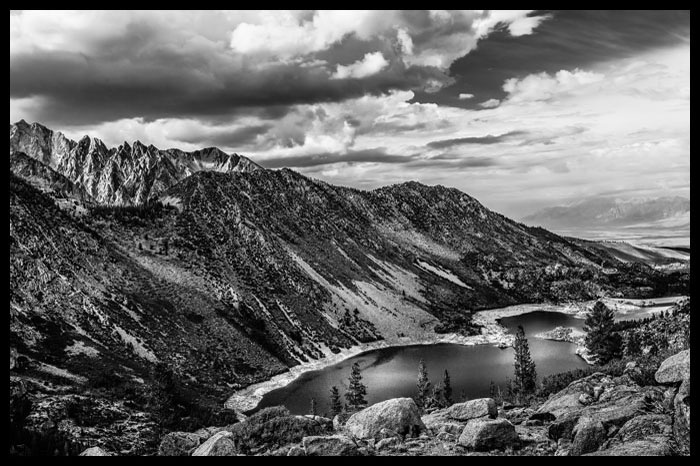 Above Lake Sabrina Black & White