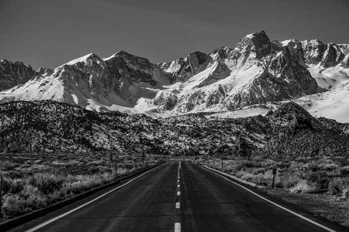 Mountain Snow Black and White